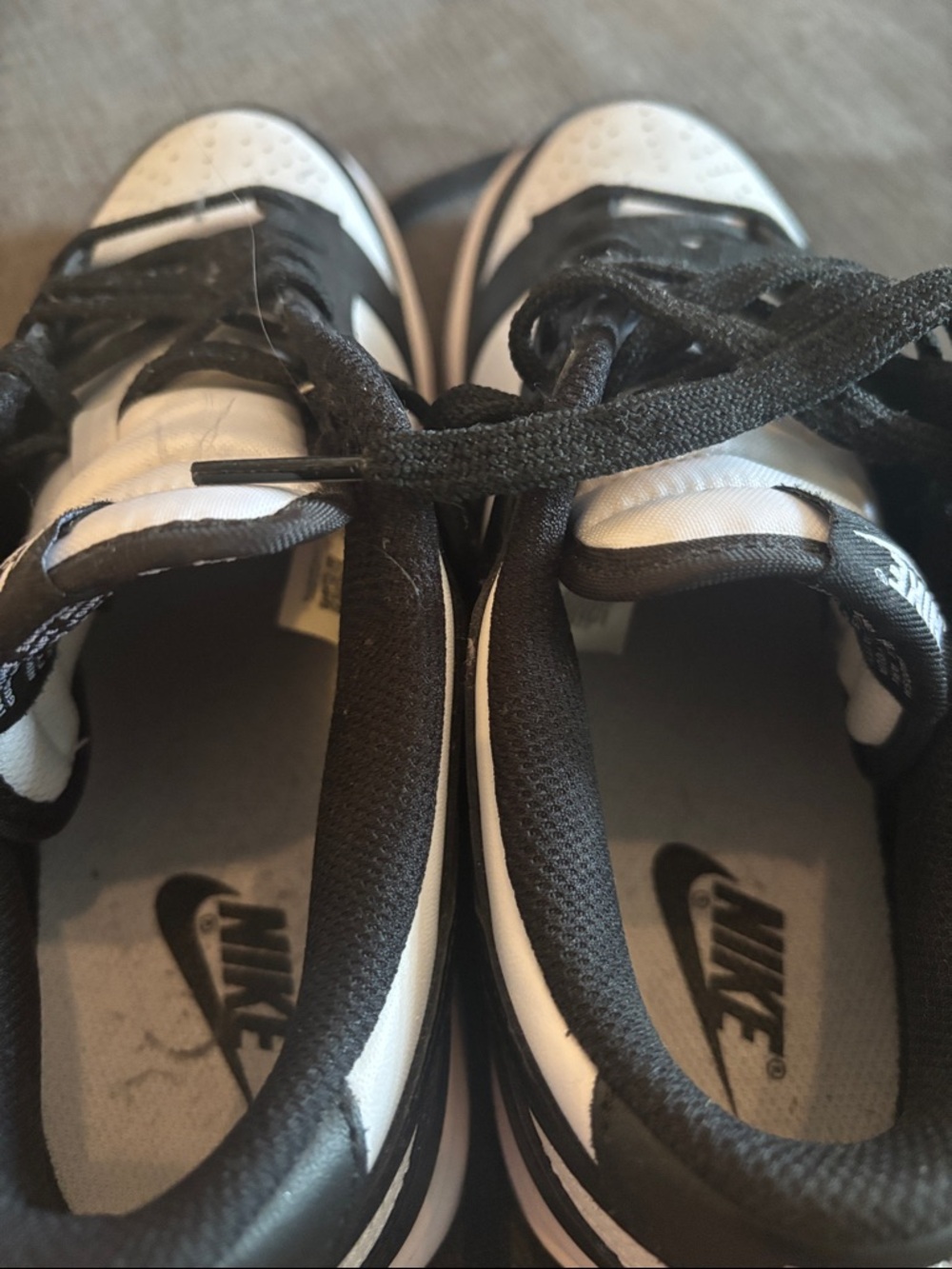 Nike Black and White Leather Low-Top Sneakers - Picture 3 of 4